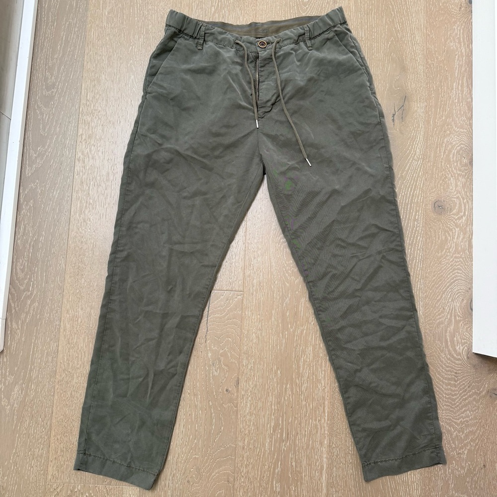 Men's Olive Green Casual Pants